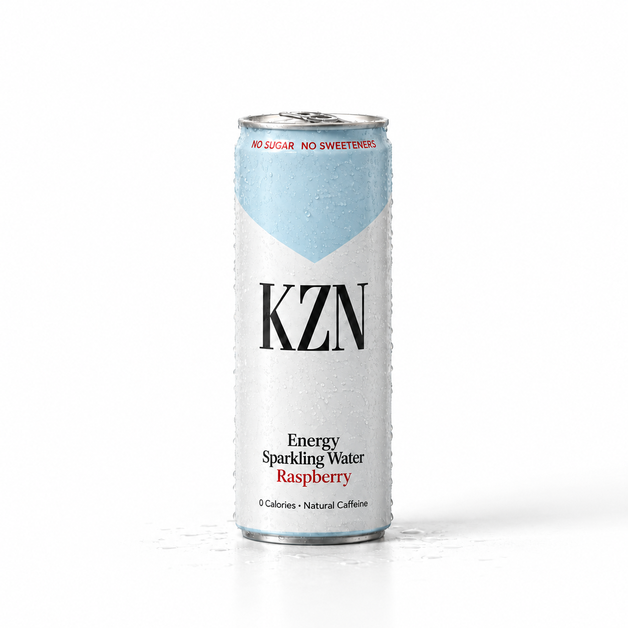 KZN Raspberry Energy can on a neutral studio background